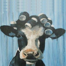 Emos avm Canvas Bigudili Inek Sayılarla Boyama Seti  Kasnaklı