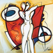 Emos avm Canvas Sevgililerin Günlüğü Sayılarla Boyama Seti  Kasnaklı