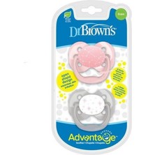 Dr. Brown's Advantage Silikon Emzik 2li 1. Aşama Pembe