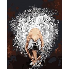 Emos avm Canvas Beyaz Balerin Sayılarla Boyama Seti  Kasnaklı