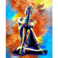 Emos avm Hobby Yanlız Kadın Sayılarla Boyama Seti  Rulo