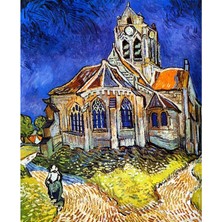 Emos avm Hobby Van Gogh Auvers'deki Kilise Sayılarla Boyama Seti  Rulo