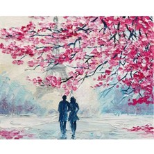 Emos avm Canvas Pariste Sonbahar  Sayılarla Boyama Seti  Kasnaklı