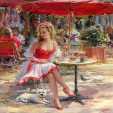 Emos avm Hobby Kafedeki Güzel Kadın Sayılarla Boyama Seti  Rulo