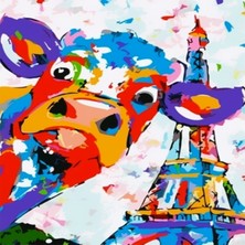 Emos avm Hobby Eyfeldeki Sevimli Inek Sayılarla Boyama Seti   Rulo