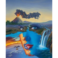 Emos avm Hobby Kadının Evrendeki Gözü Sayılarla Boyama Seti  Rulo