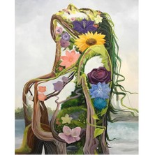 Emos avm Hobby Kadının Içindeki Doğa Sayılarla Boyama Seti  Rulo