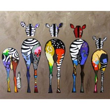 Emos avm Hobby Zebra Ailesi Sayılarla Boyama Seti Rulo