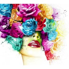 Emos avm Hobby Çiçek Kadın 26 Sayılarla Boyama Seti  Rulo