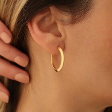 Nox Jewelry 925 Ayar Gümüş Köşeli Halka Küpe