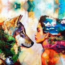 Emos avm Hobby Renkli Kurt ve Kadın Sayılarla Boyama Seti  Rulo