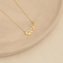 Nox Jewelry 925 Ayar Gümüş Lemegeton Font Isim Yazılı Kolye