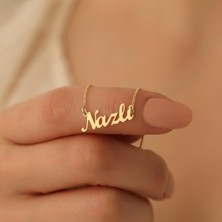 Nox Jewelry 925 Ayar Gümüş Lemegeton Font Isim Yazılı Kolye