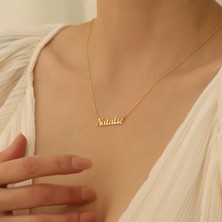 Nox Jewelry 925 Ayar Gümüş Script mt Font Isim Yazılı Kolye