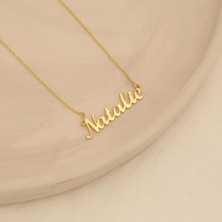 Nox Jewelry 925 Ayar Gümüş Script mt Font Isim Yazılı Kolye