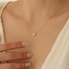 Nox Jewelry 925 Ayar Gümüş Minimal Harf Kolye
