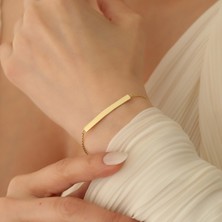 Nox Jewelry 925 Ayar Gümüş Künye Bileklik - 4mm