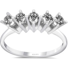 Keops Pırlanta G Renk 0.25 Karat Pırlanta Beştaş Yüzük