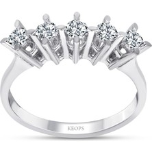 Keops Pırlanta G Renk 0.35 Karat Pırlanta Beştaş Yüzük