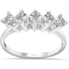 Keops Pırlanta G Renk 0.50 Karat Pırlanta Beştaş Yüzük