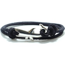 Qiuhong Shop Siyah Moda Ayarlanabilir Milan Iplik Bilezik Erkek Boyfriend Için Sevimli Köpekbalığı Braslet Çift Katmanlı Siyah Kırmızı Braclet Plaj Aksesuarları (Yurt Dışından)