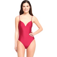 Too Salty Swimwear Kadın Bordo Kaplı Mayo 23S108ST