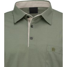 Oppland Erkek Gömlek Yaka Cepli Kısa Kollu Normal Kesim Tam Kalıp Premium Pamuklu Kumaş T-Shirt
