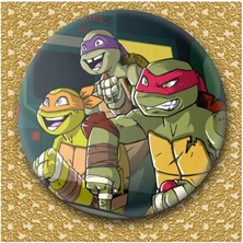 Papajack Tmnt-33-Çap 44MM-TEENAGE Mutant Ninja Turtles Broş Tmnt Metal Yaratıcı Anime Çevresel Rozet Sevimli Karikatür Giyim Kolye Çanta Aksesuarları (Yurt Dışından)