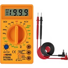 Papajack DT830X SARI-DT830 Dijital Multimetre Voltmetre Ampermetre Ohmmetre DC10V 1000V 10A Ac 750V Akım Test Cihazı Testi LCD Ekran (Yurt Dışından)