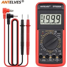 Papajack DT9205A-KIRMIZI-DT9205A Profesyonel Dijital Multimetre Manuel Aralık Voltmetre Ampermetre Hfe Transistör Testi Ohm Hz Kapasite Süreklilik Test Cihazı (Yurt Dışından)