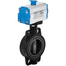 Unox Ø 225 Tek Etkili Pnömatik Aktüatörlü Kelebek Vana Asit Için