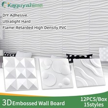 Longbang Shop S019 Tarzı Kaguyahime Tyles 3D Duvar Panelleri Kabartmalı Stereoskopik Duvar Çıkartmaları Ultralight Sert Pvc Panel Dekor Duvar Kendinden Yapışkanlı (Yurt Dışından)