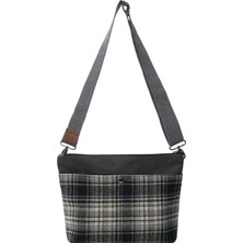 Siyah Clutch Waxed Canvas Ayarlanabilir Askılı Portföy Mumlu Kanvas Kadın El ve Omuz Çantası