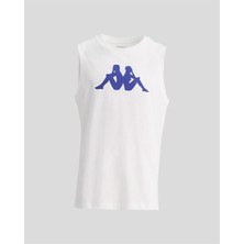 Kappa Logo Dwal Erkek Beyaz-Mavi-Beyaz Regular Fit Tişört
