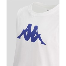 Kappa Logo Dwal Erkek Beyaz-Mavi-Beyaz Regular Fit Tişört