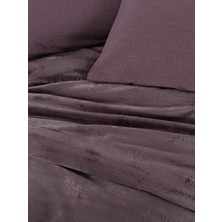 Cotton Box Velvet Çift Kişilik Nevresim Takımı Flossy Mürdüm
