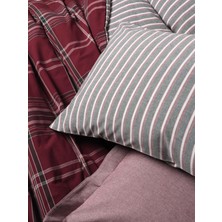 Cotton Box Natureforce Tek Kişilik Nevresim Takımı Pledd Bordo