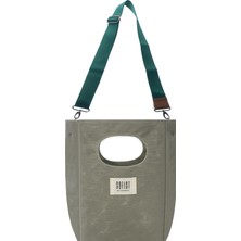 Sofist İstanbul Mineur Waxed Canvas Tote Bag Ayarlanabilir Askılı Mumlu Kanvas Kadın El ve Omuz Çantası