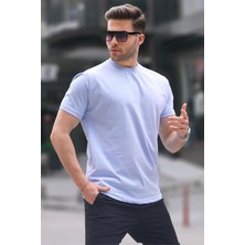 Madmext Mavi Regular Fit Basic Erkek Tişört 6131