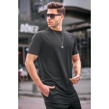 Madmext Siyah Regular Fit Basic Erkek Tişört 6069