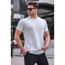 Madmext Mavi Regular Fit Basic Erkek Tişört 6069