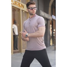 Madmext Bordo Hakim Yaka Erkek Polo Tişört 6107