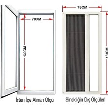 Kamataş Akordeon Kapı 90*210 Sineklik, İstenilen Ölçüde Beyaz Pileli, Pilise Sineklik