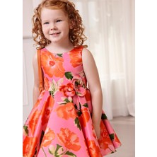 Abel & Lula Kız Çocuk Baskılı Saten Elbise