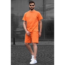 Madmext Turuncu Basic Erkek Şort Takımı 5920