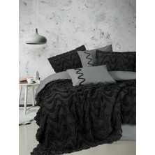 Cotton Box Limi Çift Kişilik Yatak Örtülü Nevresim Takımı Viggo Siyah