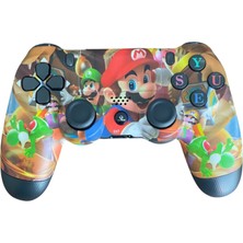 Yues Ps4 Uyumlu Dualshock 4 Kablosuz Joystick Wireless PS4 Oyun Kolu Mario (Ps4 / Pc Uyumlu) + Şarj Kablosu