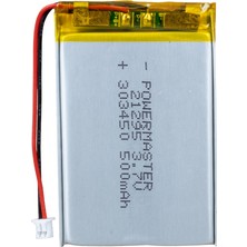 Powermaster 303450 3.7 Volt 500 Mah Lityum Polimer Pil