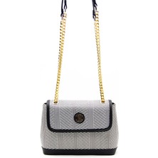 Silver Polo Kadın Çapraz Çanta Siyah Beyaz - Siyah NV1084