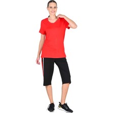 Jiber Kadın Kırmızı Kapri Takımı 10218